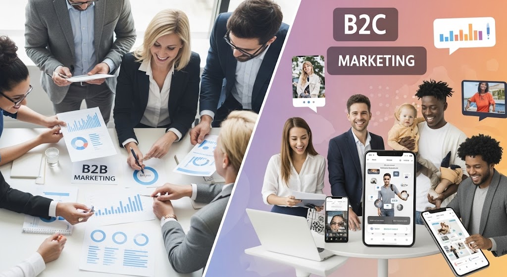 Marketing strategies differ between B2B and B2C approaches