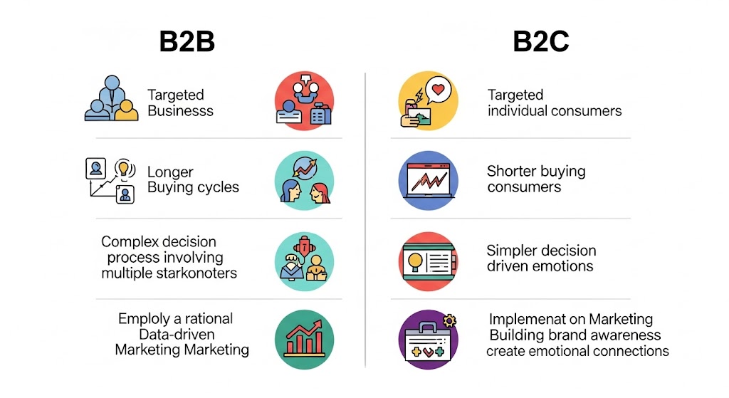 Key differences between B2B and B2C marketing