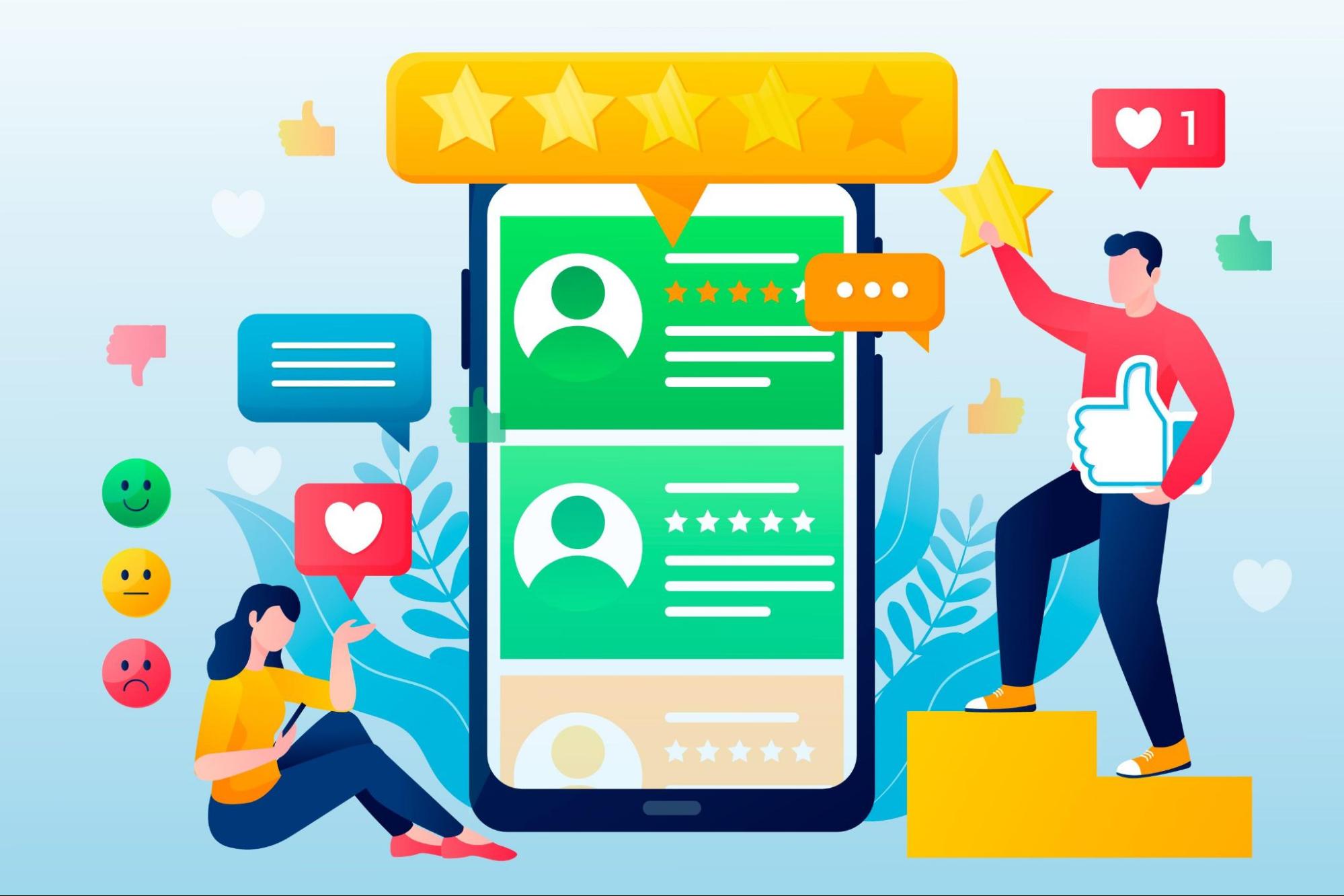 Review text boosting keyword relevance for local business
