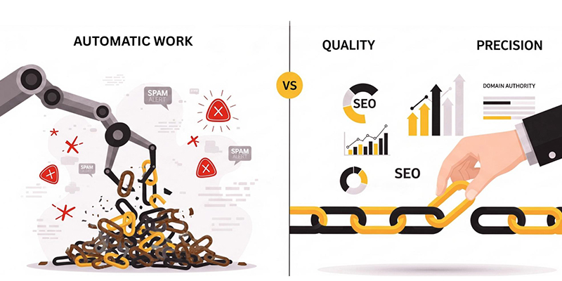 Manual link building strategy chart