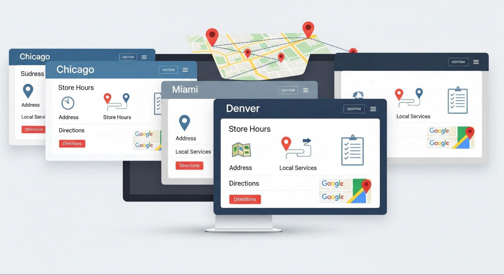 Near me search results for business listing