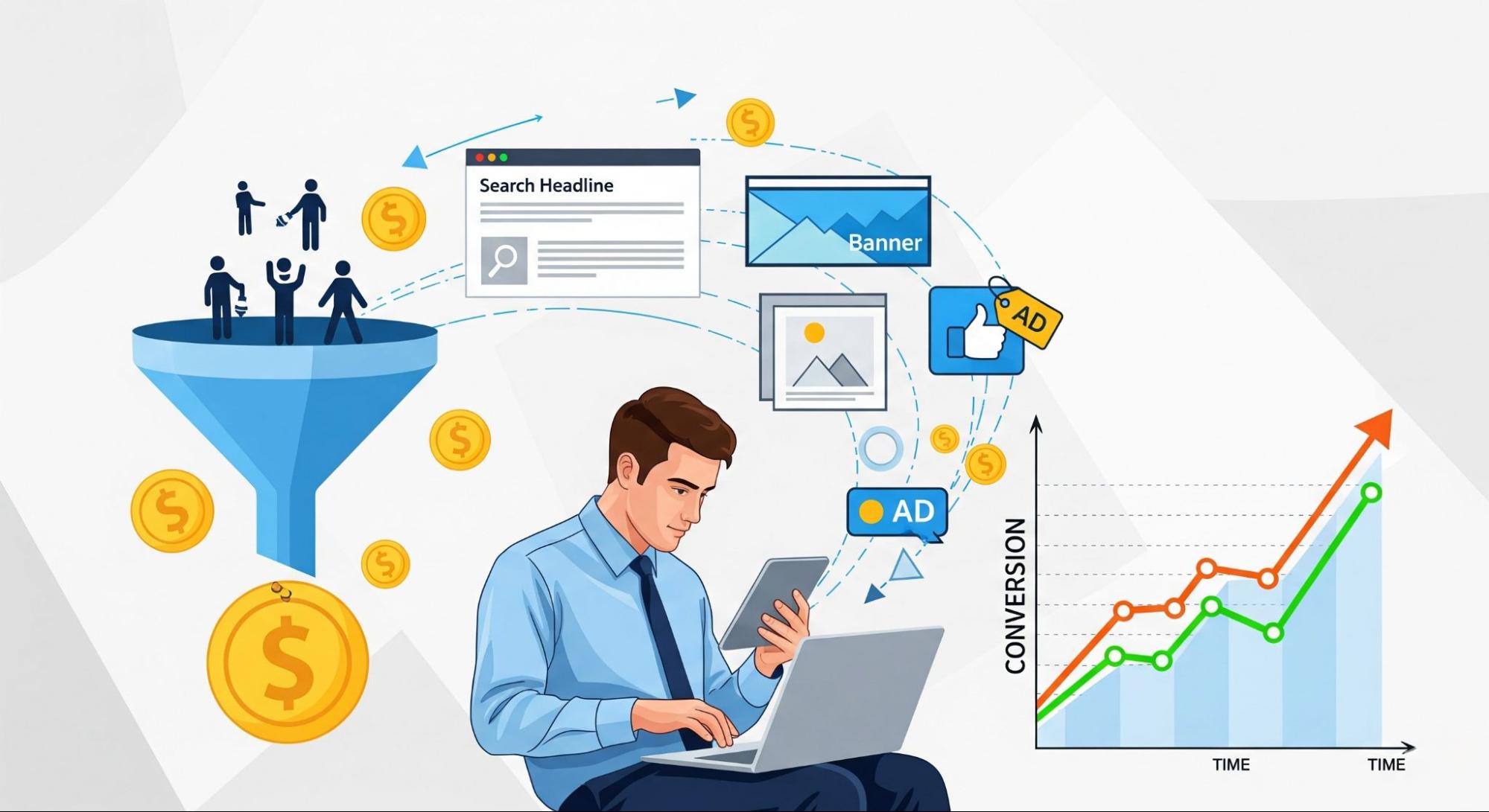 Paid ad campaigns for lead generation and conversion