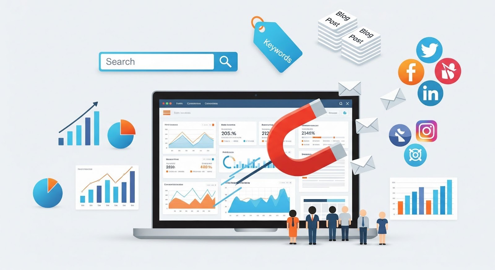 Optimized landing pages for higher lead conversions